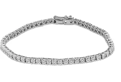 2 CT Tennis Bracelet With Lab Grown Diamond CVD HPHT Sterling Silver VS Clarity • $399