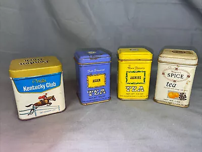 Lot Of 4 Vintage 1960s Empty Tea Tins • $25