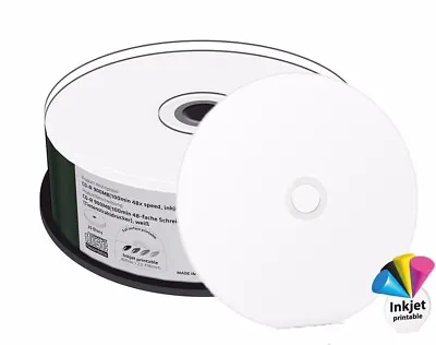 25 MediaRange CD R 48x Blank CD-R Discs Printable Full Face 900MB 100 Min MR243 • £11.39