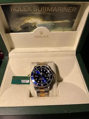 Rolex Submariner Blue Men's Watch - 16613 • $5100