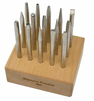 15-Piece Repoussé Punch Set Jewelry Making Metal Forming Metalsmith Tools • $149.95