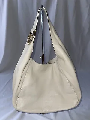 Michael Kors Off White Fulton Leather Hobo Bag • $49