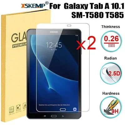 2 PACK Screen Protector Samsung Galaxy Tab A 10.1 2016 T580 T585 Tempered Glass • £4.99