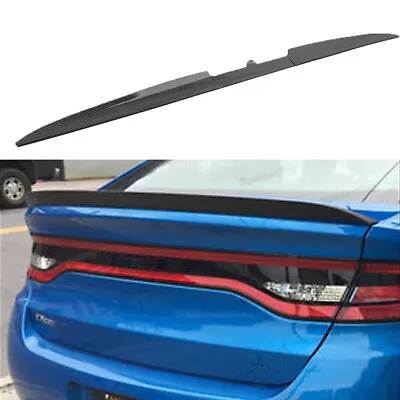 Carbon Fiber Look Rear Trunk Lip Tail Wing Spoiler Lip For Dodge Dart 2013-2016 • $69.05