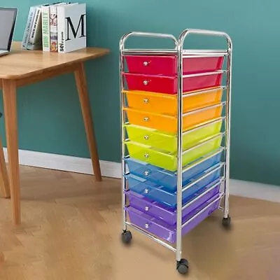 4 Drawer Mobile Storage Trolley On Wheels Beauty Salon Office Kitchen Bathroom  • £32.99