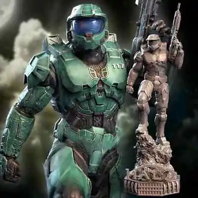 HALO MASTERCHIEF Resin Miniature - Model Kit 19cm Game Prop Replica Figure • £25