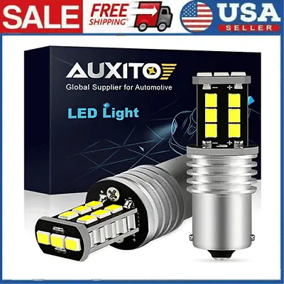 Super Bright LED 1156 P21W 7506 Reverse Backup Light White Bulb 2Pcs 6500K Bulbs • $10.99