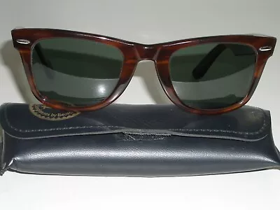 Vintage B&l Ray Ban L2053 Noaw Shiny Tortoise G15 Glass Wayfarer 5024 Sunglasses • $314.99