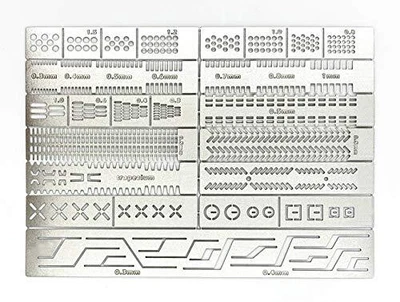 $17.04 • Buy 13 In 1 Scribing Template Ruler Hobby Model Craft Carving Auxiliary Ruler Ste...