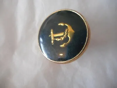 Large 23mm Anchor Sailor Nautical Navy Blue Gold Brass Metal Buttons BRAND NEW • £3.50