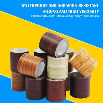 5M Vintage Wood Grain Repair Adhesive Tape DIY Home New Decoration I9D8 • $3.79