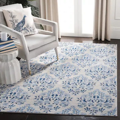 SAFAVIEH Martha Stewart MSR2856D Cream / Blue Rug • $46.99