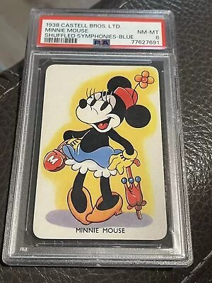 Rare 1938 Castell Bros. Ltd. Minnie Mouse Shuffled Symphonies-blue Psa 8 Nm-mint • $195