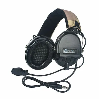 WADSN Airsoft Military Sordin Style Noise Reduction Headset Communication - BK • £50.05