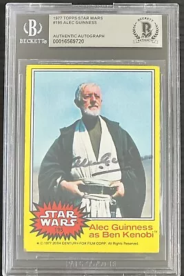 Alec Guinness Star Wars OB1 SIGNED Autograph Topps Yellow Card Beckett BAS • $3000