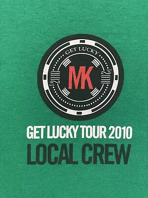 Original Mark Knopfler Get Lucky Local Crew 2010 Tour T Shirt XL - NEW Green • $59.99