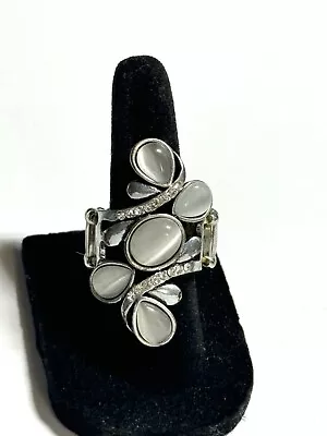 Paparazzi Large Vintage Stretch Ring Agate Like Acrylic Stones With A Pearly Loo • $6.99