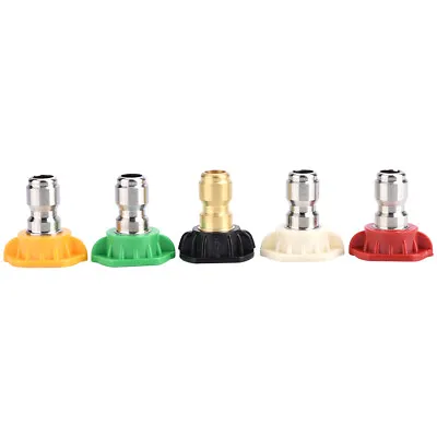 5pcs New Pressure Washer Spray Nozzles Tip Set Variety Degrees For Quick AA • £6.85