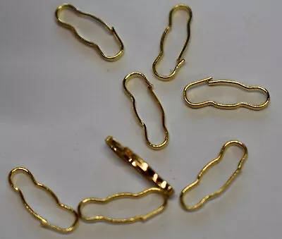 6 GOLDTONE METAL JEWELRY CLASPS • 13.5mm * PINCH TO OPEN * NEW * LIGHTWEIGHT • $1.99