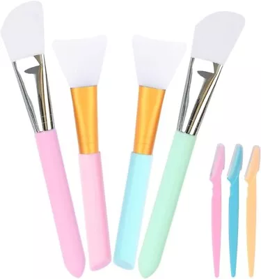 Silicone Face Mask Brush 7pc Set Eyebrow Razors Facial Maks Body Butter Makeup • £4.99