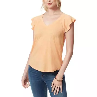 $16.83 • Buy Jessica Simpson Womens Gracie Flutter Sleeve V-Neck Tee T-Shirt Top BHFO 8918