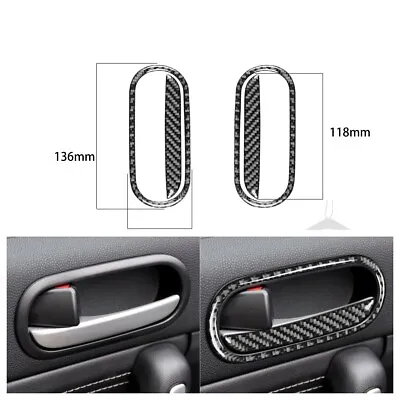 Carbon Fiber Inner Door Handle Bowl Cover Trim Frame For Mazda MX5 Miata 09-15 • $15.80