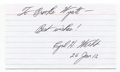 Cyril Wecht Signed 3x5 Index Card Autographed John JFK Assassination • $51.29