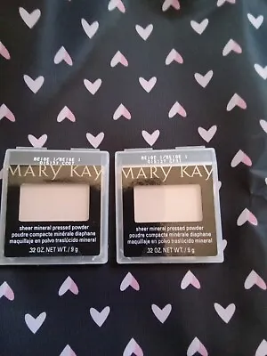 LOT OF 2 Mary Kay Sheer Mineral Pressed Powder Beige 1 Full Size   • $27.99