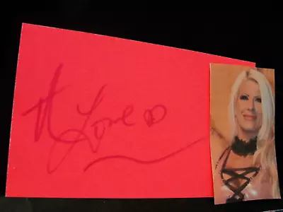 Angelina Love Signed Autograph 3x5 Card- TNA- Wrestling • $3.99
