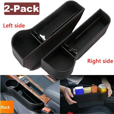 Car Seat Gap Catcher Filler Organizer PU Storage Box Cup Holder Console Pocket • $12.99