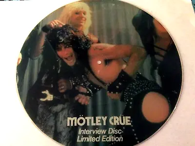 Vintage 1984 Motley Crue Interview Album Picture Disc Vinyl 12   Record #0303 • $69.99