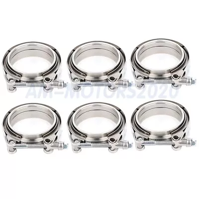 6 X 3  Universal Zinc Plated Iron V-Band Turbo Exhaust Tip Pipe Flange Clamp • $55.41
