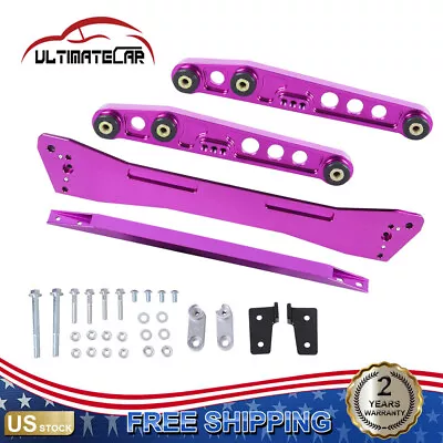 Purple Rear Lower Control Arm Bar Kit For 94-01 Acura Integra 92-95 Honda Civic • $70.95