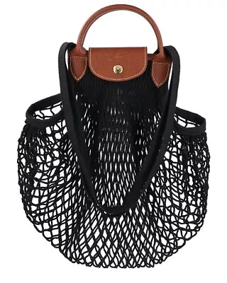 Longchamp Le Pliage Filet Large Mesh Bag Women's Black • $89.27