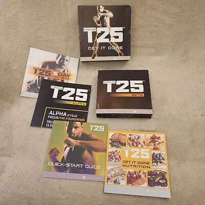 Beachbody T25 Focus Get It Done Alpha Beta DVD Disc Set Resistance Band QwikShip • $15.88