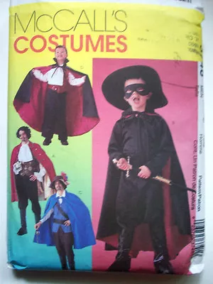 Dracula Pirate Musketeer Halloween Costume Pattern Men's Sml - Xlg 3746 • $7.99