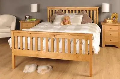 £189.99 • Buy Wooden Kingsize Bed 5ft Pine Frame With Mattress