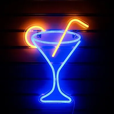 Cocktail Neon Signs Martini Neon Light Signs Wall Decor LED Sign Neon Light Sign • $40