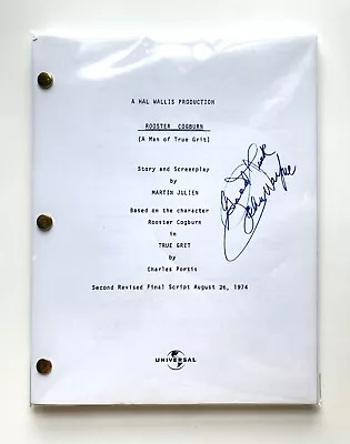 Film Script: ROOSTER COGBURN Signed By John Wayne On Title Page • $650