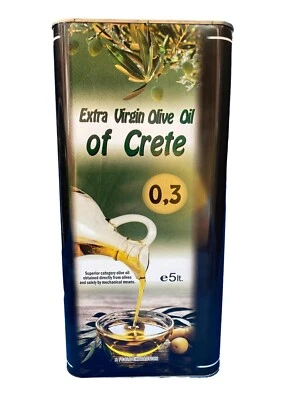£39.99 • Buy Extra Virgin Olive Oil Of Crete Tin 5 Litre(cold-pressed )