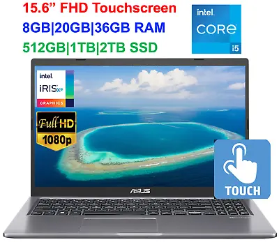 2024 ASUS Vivobook Laptop 15.6 FHD Touch Intel I5-1135G7 Upto 20GB RAM& 1TB SSD • $439