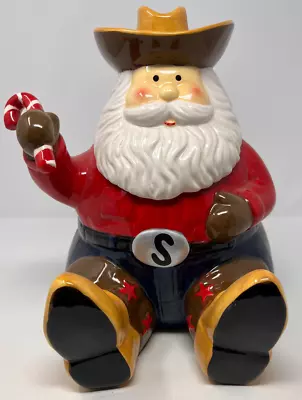 Cowboy Santa Cookie Jar By Montana Lifestyles • $68.75