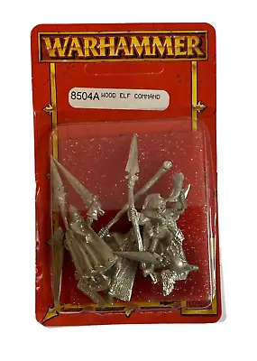 $24.95 • Buy Warhammer 8504A Wood Elf Command OOP RARE UNPUNCHED Citadel Miniatures New