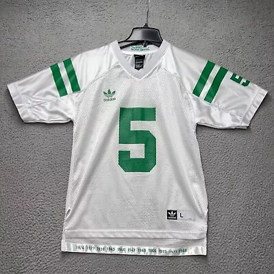 Notre Dame Manti Te'o Football Jersey Boys Large 14/16 White Adidas NCAA Mesh #5 • $41.97