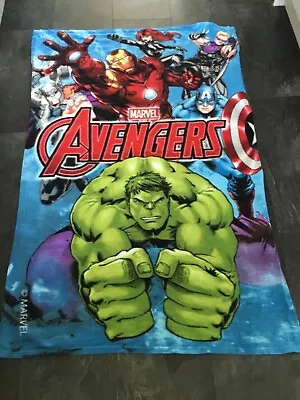 Marvel Avengers Blanket Or Throw 100% Polyester In Good Clean Condition  • £2.95