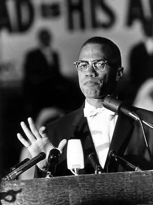 V5207 Malcolm X Portrait Vintage Retro BW Decor WALL POSTER PRINT • $13.95