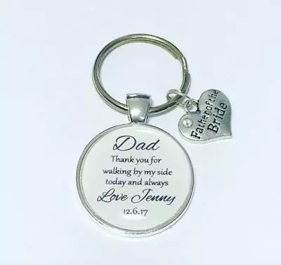 Father Of The Bride Personalised Keyring Father Of Bride Gifts Dad Wedding Gifts • £8.50