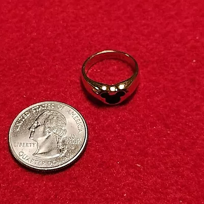 Walt Disney World WDW Mickey Minnie Mouse Gold Plated Vtg Ring Jewelry • $14.95