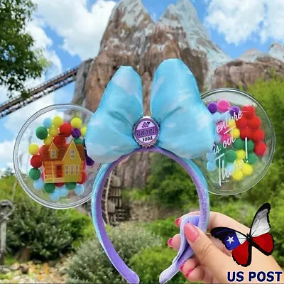 US Disney Parks UP Grape Soda Cap Balloons Rare Pixar Minnie Ears Headband • $18.99