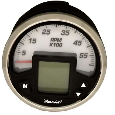 Faria Boat Tachometer Gauge IG1309B | MG2000 W/ Hour Meter 3 1/4 Inch • $260.28